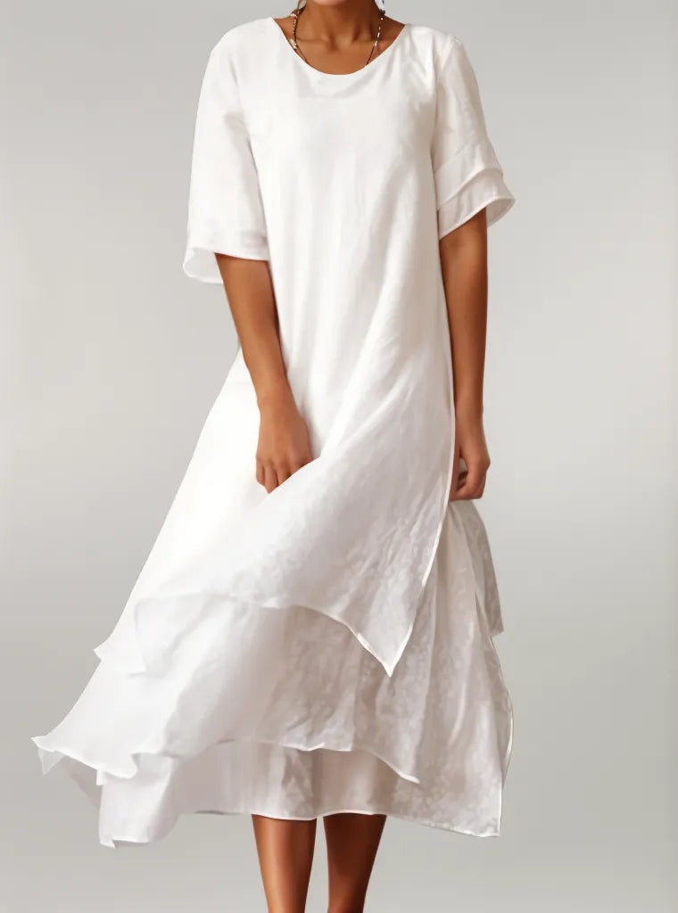 Lyana™ - Elegant Long Cotton Dress