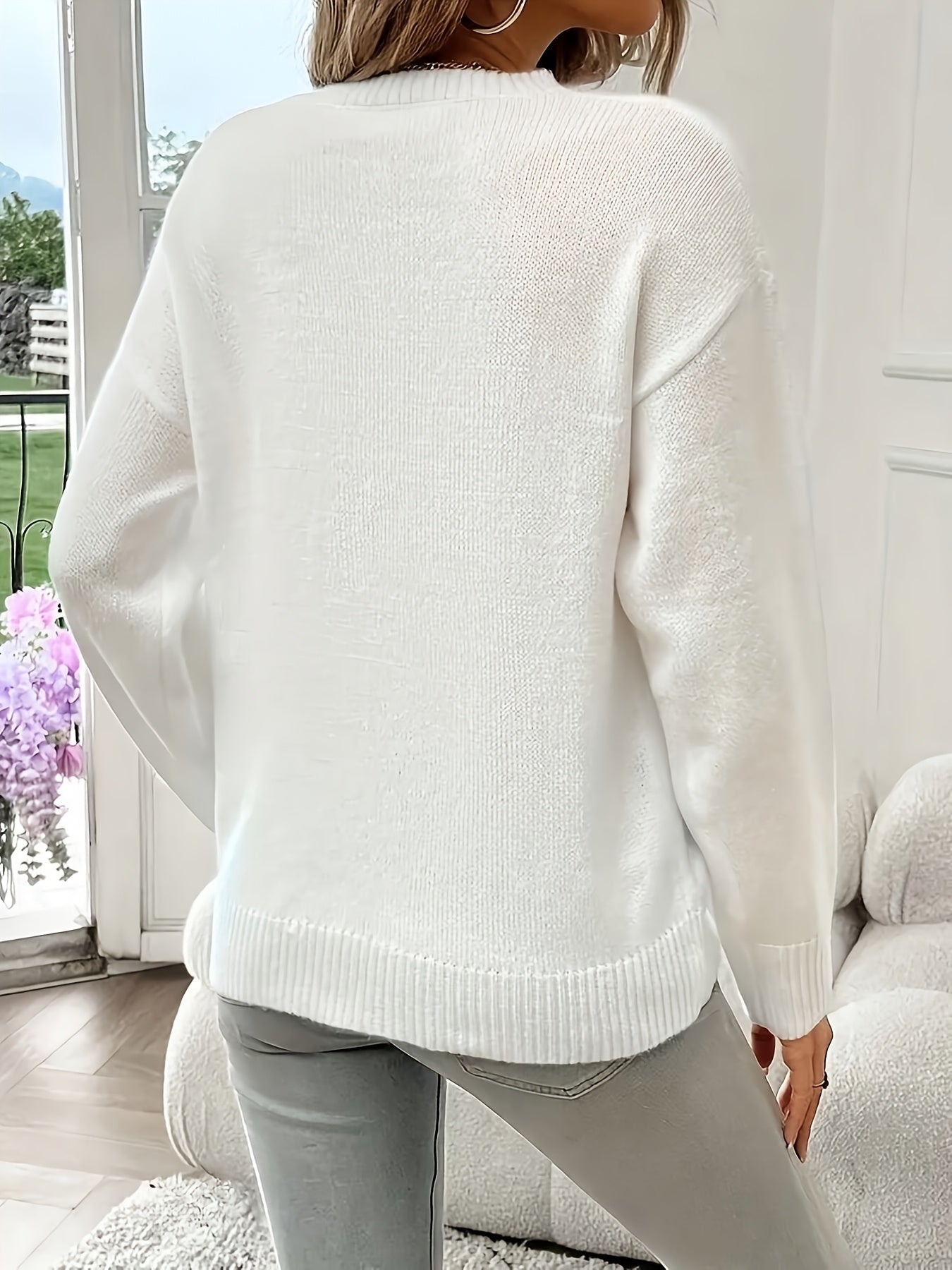 Madelyn™ - Elegant Geometric Heart Sweater