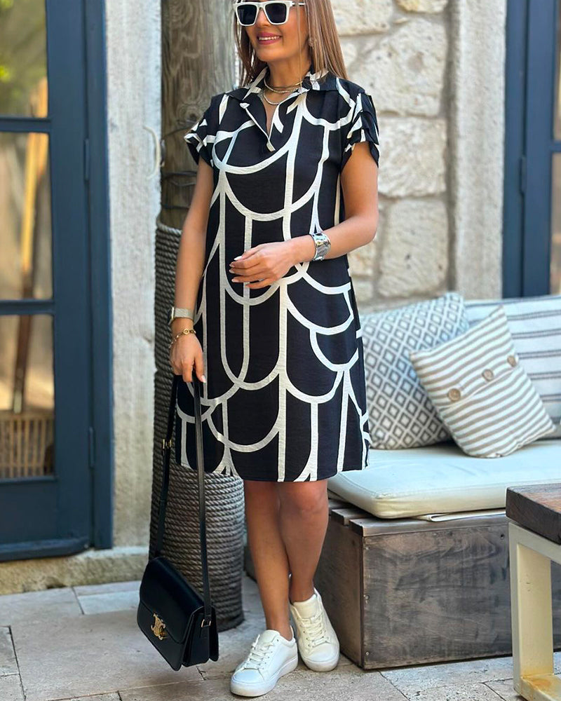 Raymonde™ - Short Sleeve Midi Dress