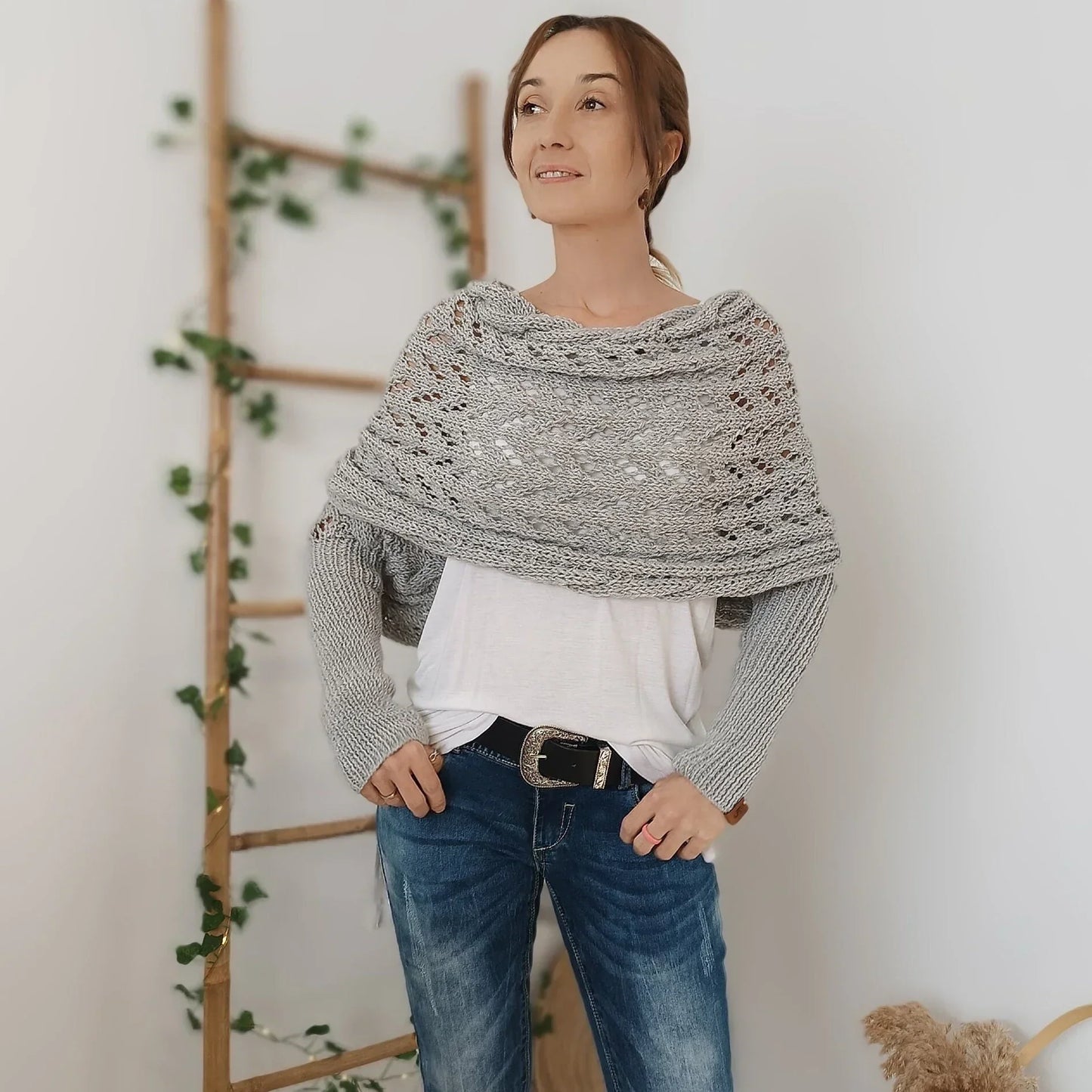Alyssa™ - Bohemian Knit Shawl - Flattering and Comfortable