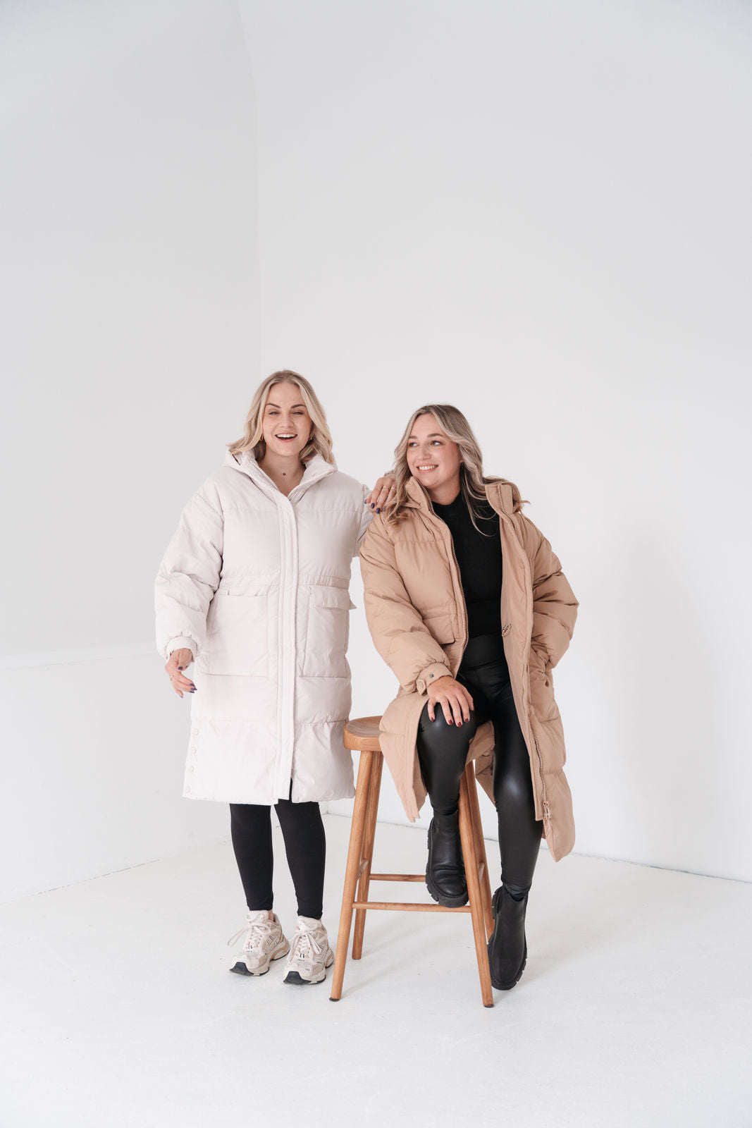 Lonneke™ - Women's Long Down Coat with Hood