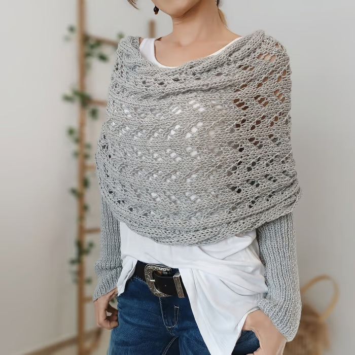 Alyssa™ - Bohemian Knit Shawl - Flattering and Comfortable