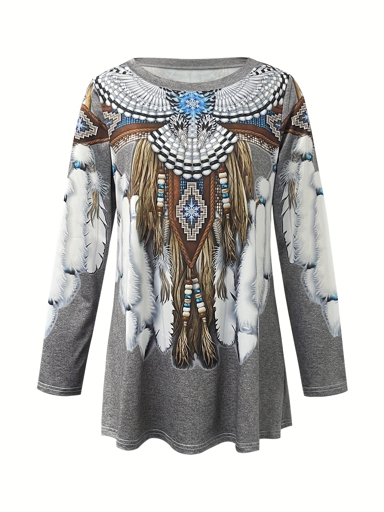 Joelene™ - Vintage Ethnic Long Sleeve T-Shirt