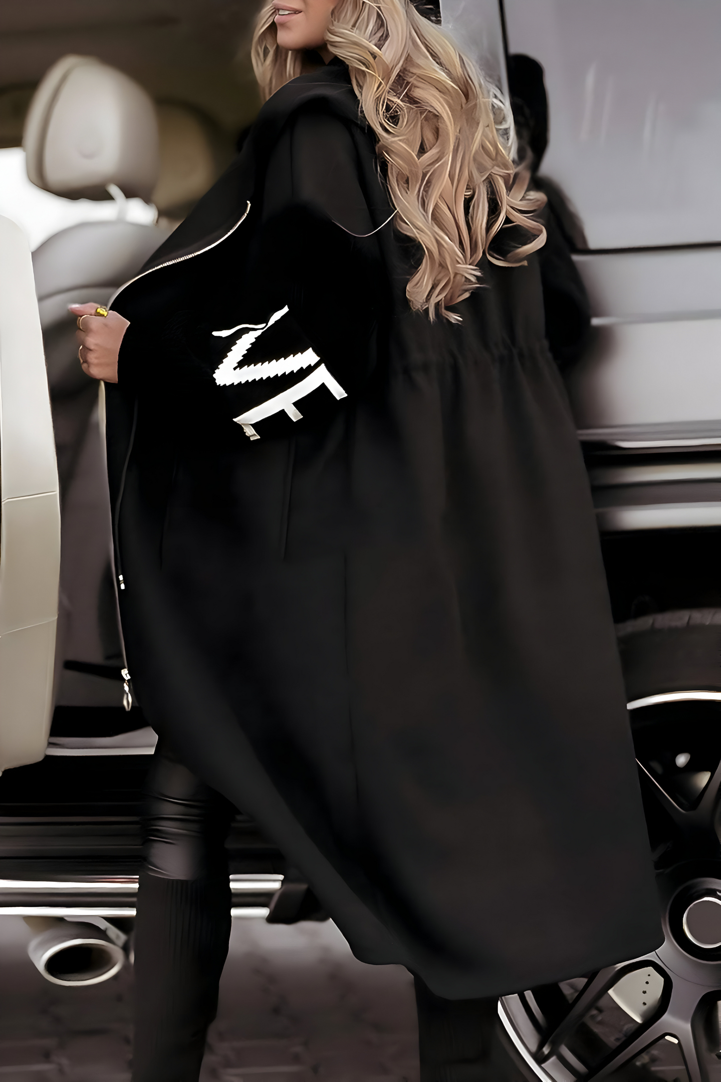 Anaïs™ - Ladies' jacket with knitted sleeves and hood