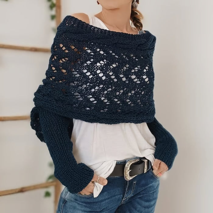 Alyssa™ - Bohemian Knit Shawl - Flattering and Comfortable