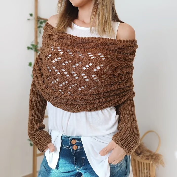 Alyssa™ - Bohemian Knit Shawl - Flattering and Comfortable