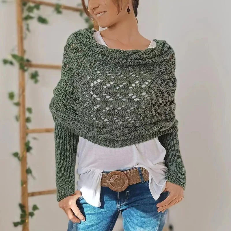 Alyssa™ - Bohemian Knit Shawl - Flattering and Comfortable
