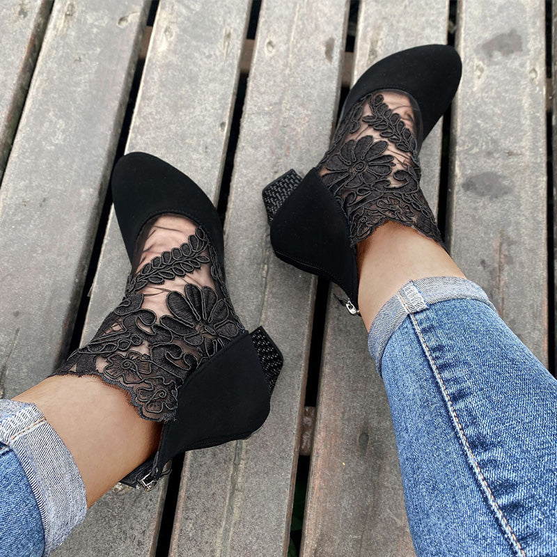 Capucine™ - Elegant Lace Ankle Boots