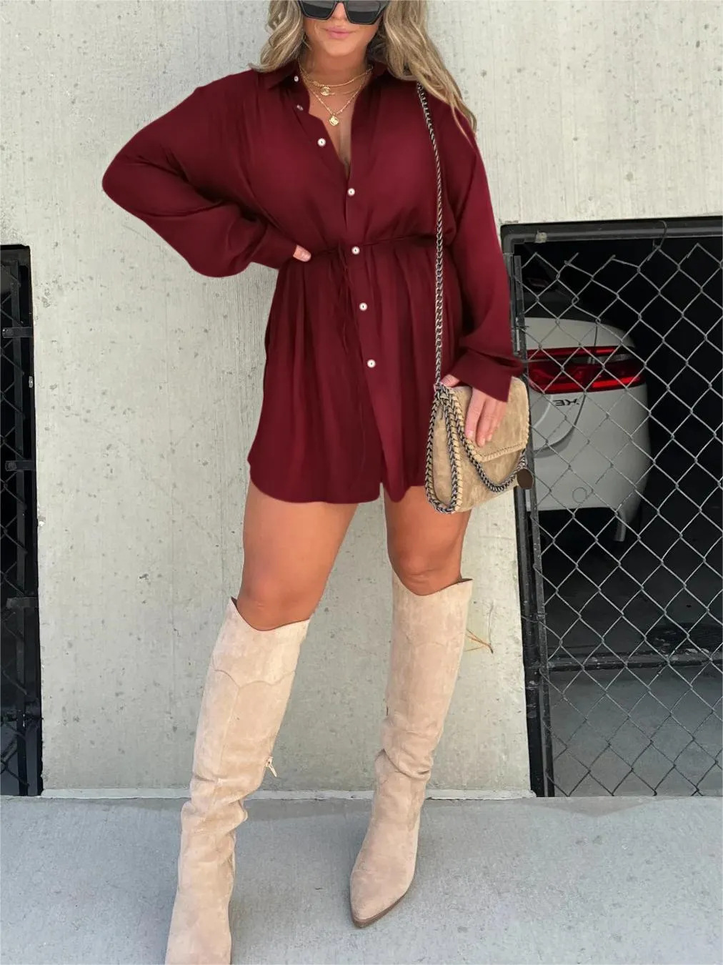 Demi™ - Trendy Satin Short Jumpsuit