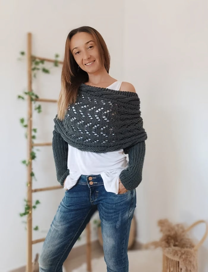 Alyssa™ - Bohemian Knit Shawl - Flattering and Comfortable