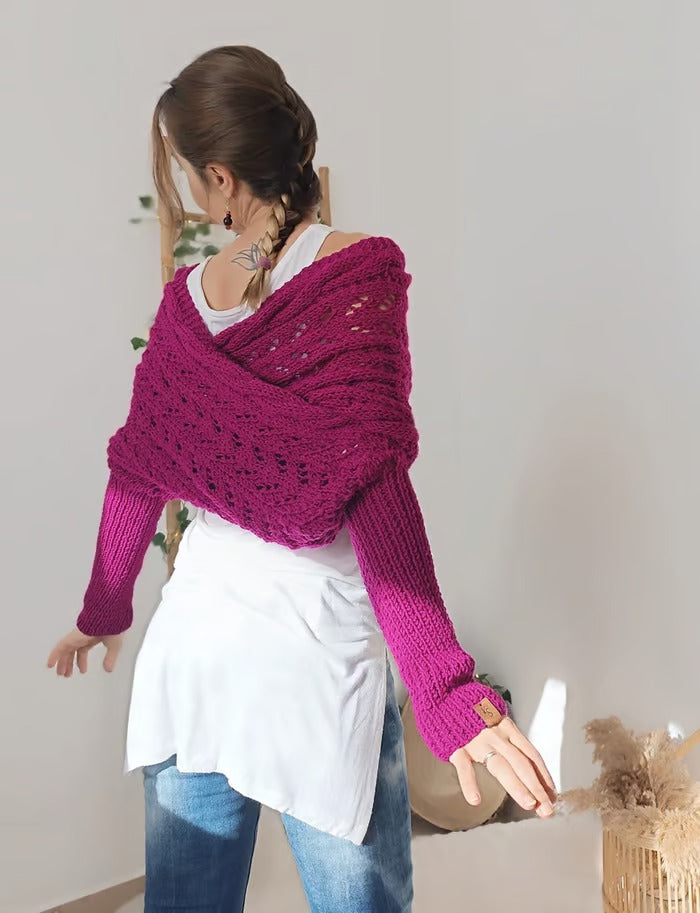 Alyssa™ - Bohemian Knit Shawl - Flattering and Comfortable
