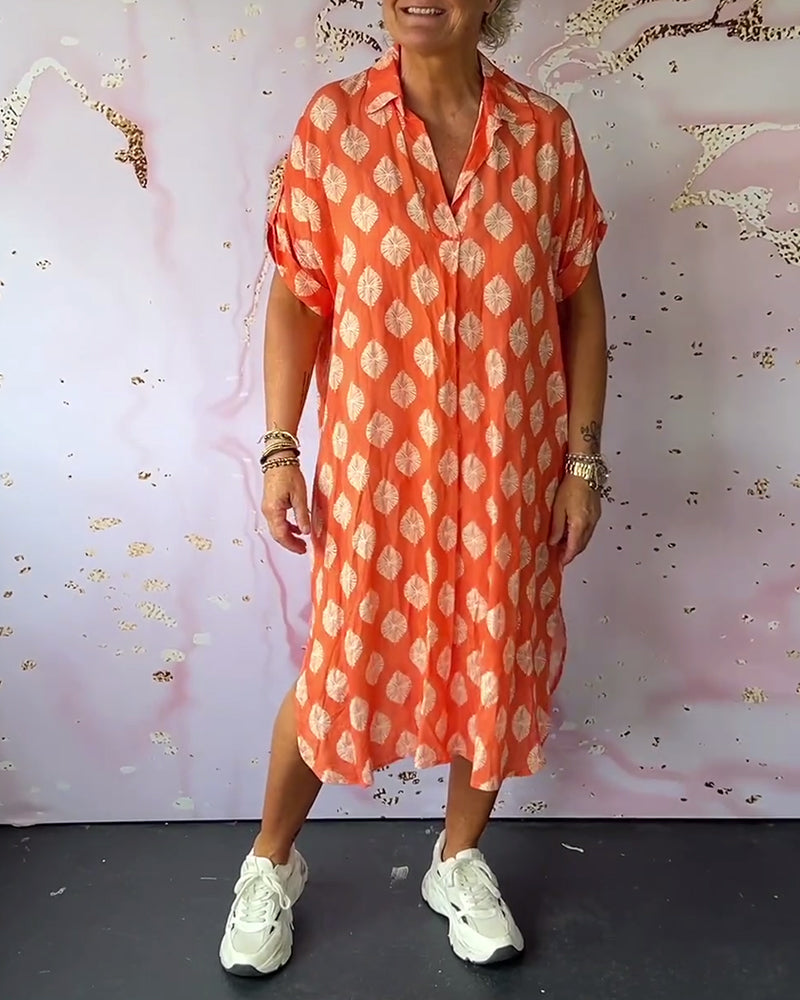 Davina™ - Loose Short Sleeve Shirt Dress