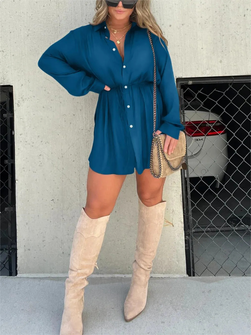 Demi™ - Trendy Satin Short Jumpsuit