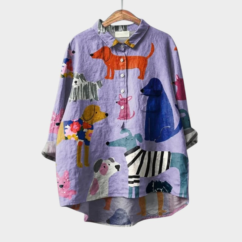 Lucy™ - Dog Pattern Blouse