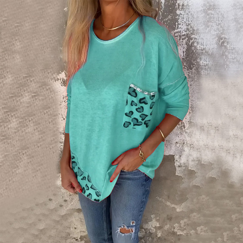Joyce™ - Women's Round Neck Long Sleeve Loose Top