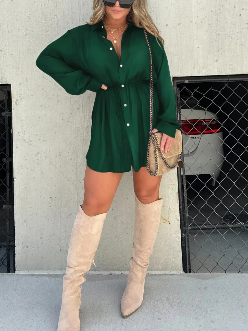 Demi™ - Trendy Satin Short Jumpsuit