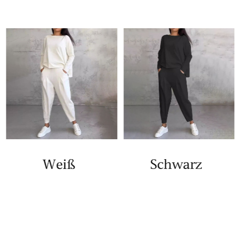 Ophélie™ - Long Sleeves with Round Neck & Pants 2 Piece Set