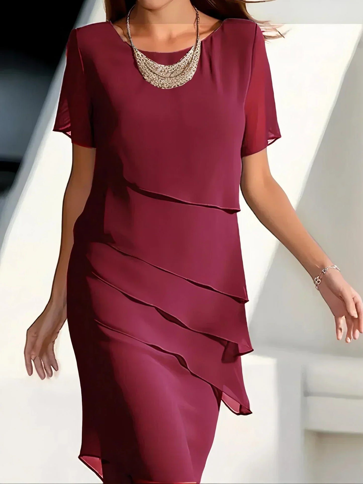 Quitterie™ - Elegant Dress with Belly Coverage