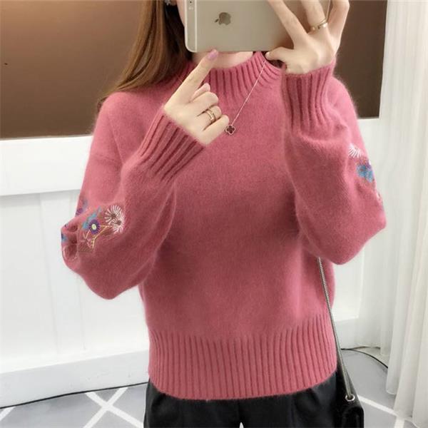 Andrée™ - Thick Flower Embroidered Sweater