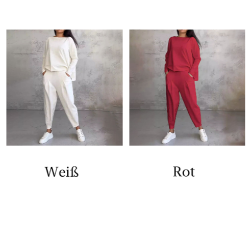 Ophélie™ - Long Sleeves with Round Neck & Pants 2 Piece Set