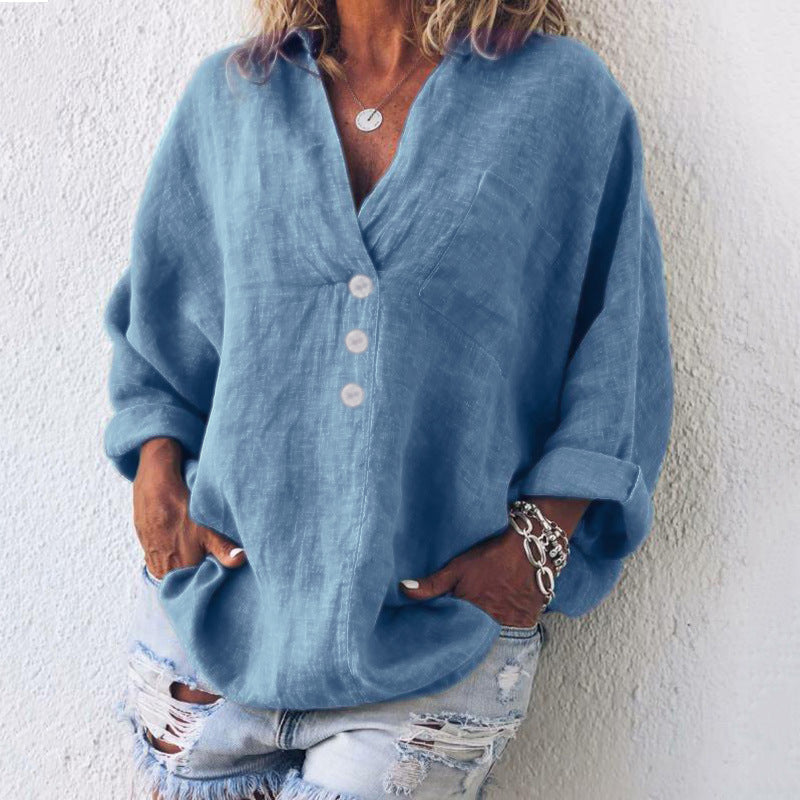 Maeve™ - Elegant cotton and linen sweater