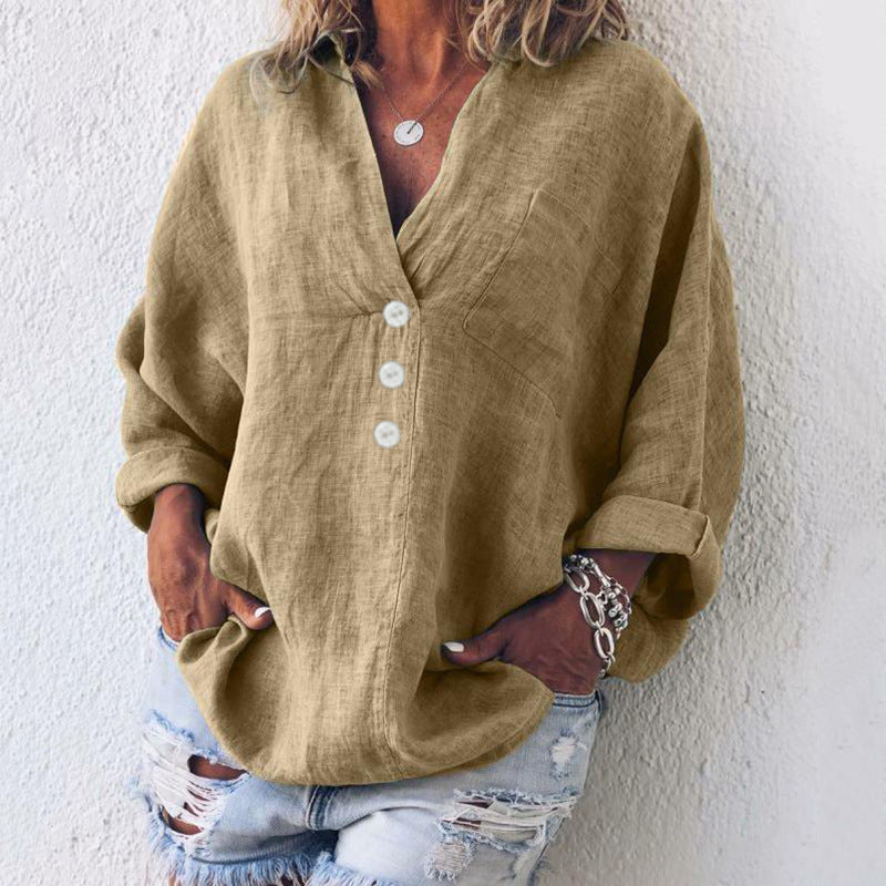 Maeve™ - Elegant cotton and linen sweater