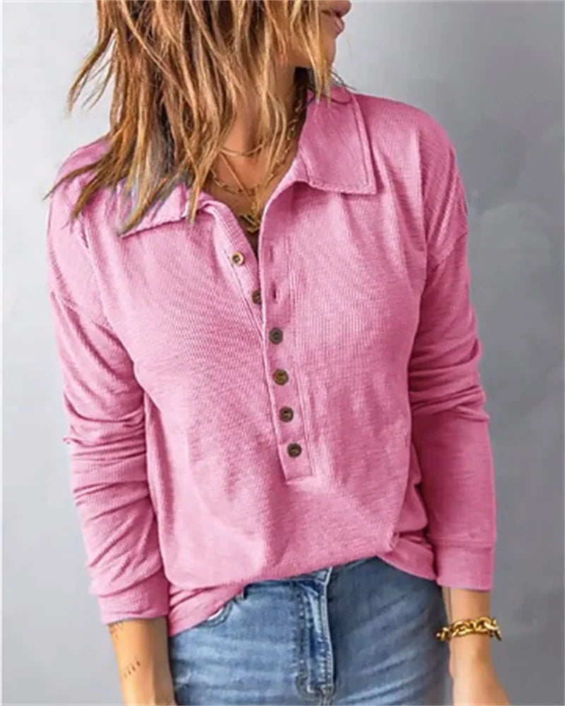 Marlène™ - Women's Comfortable V-Neck Cotton Shirt