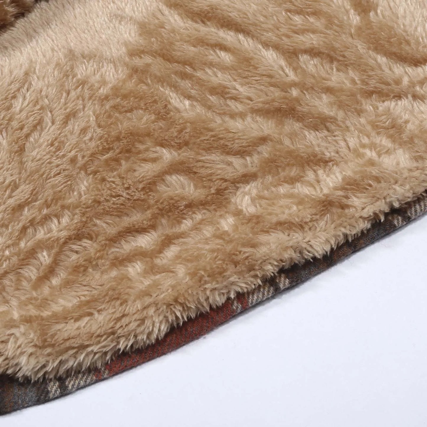 Agathe™ - Fleece Lined Plaid Jacket with Hood