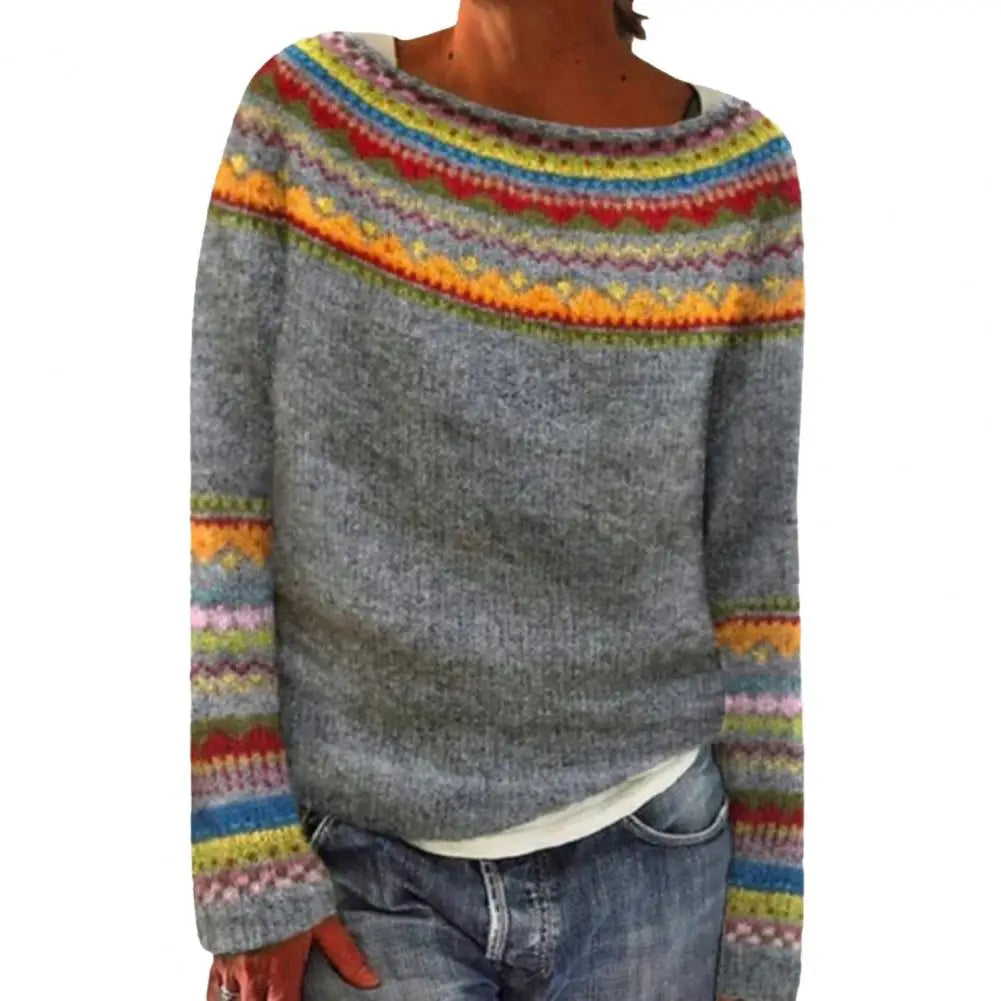 Nathalie™ - Chic striped sweater for fall-winter
