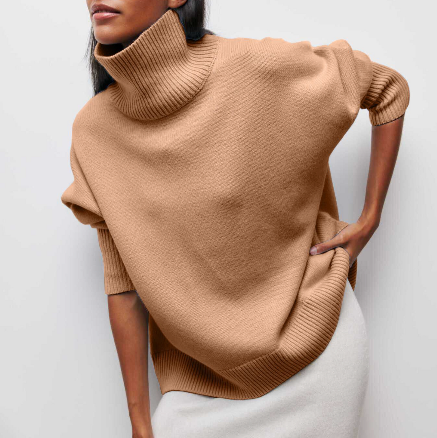 Micheline™ - Chic Sweater with Ribbed Pockets for Women
