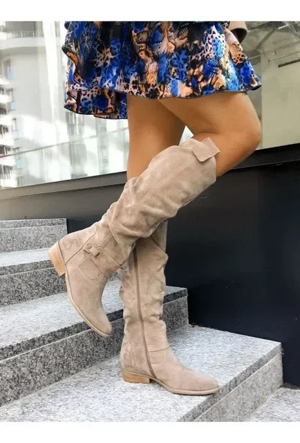 Elke™ - Chic Cowboy Boots for a Comfortable Winter