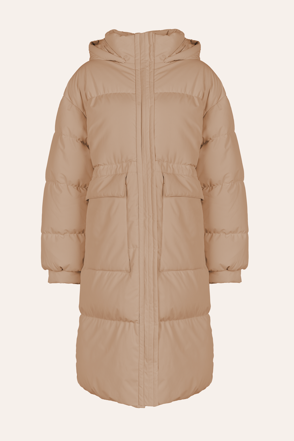 Lonneke™ - Women's Long Down Coat with Hood