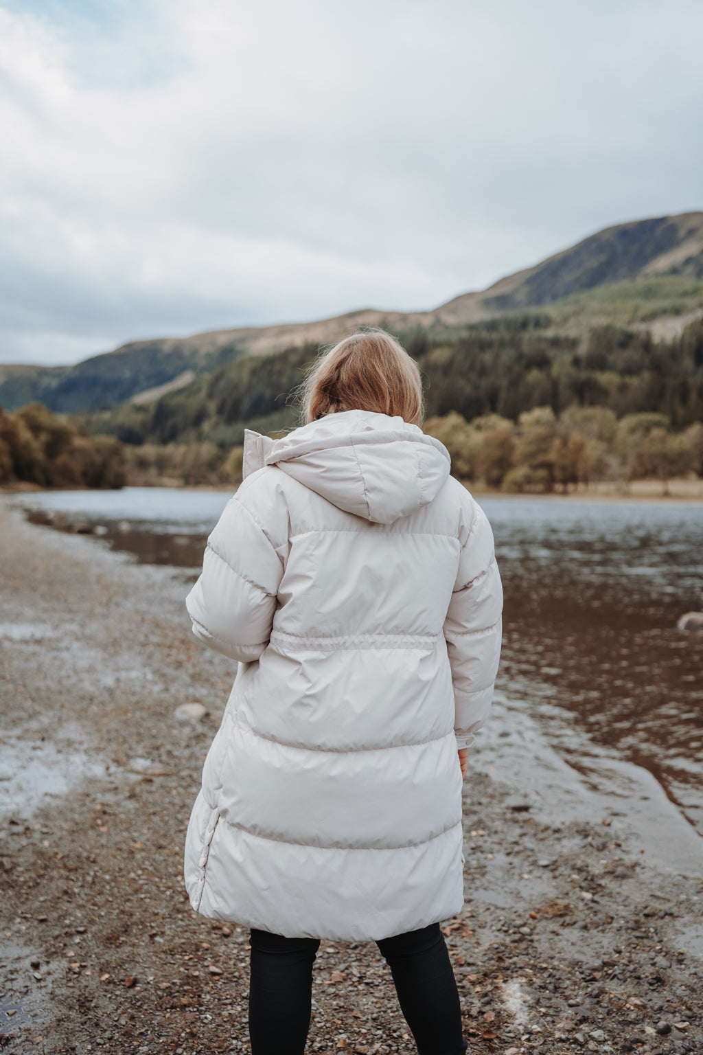 Lonneke™ - Women's Long Down Coat with Hood