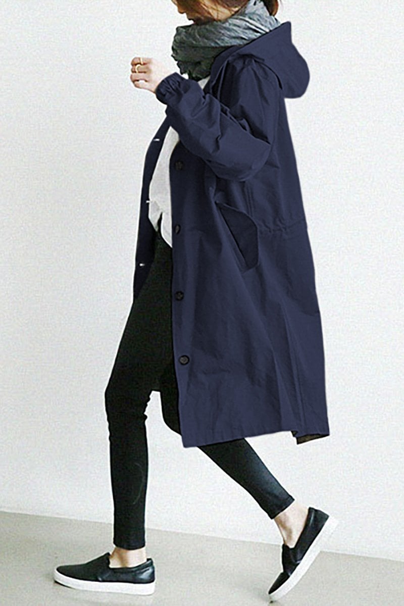 Henriette™ - Elegant women's long cardigan with collar and pockets