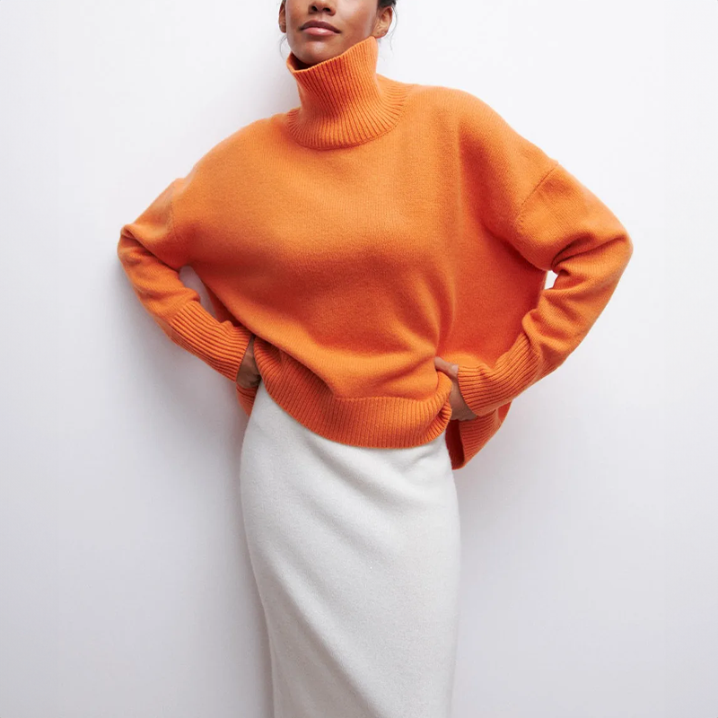 Micheline™ - Chic Sweater with Ribbed Pockets for Women