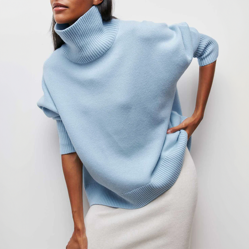 Micheline™ - Chic Sweater with Ribbed Pockets for Women
