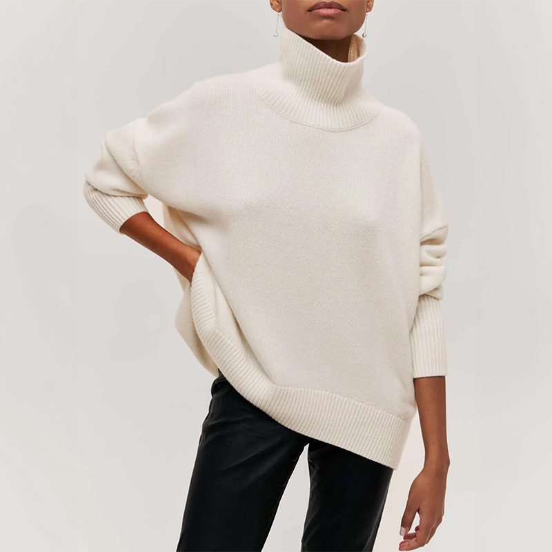 Micheline™ - Chic Sweater with Ribbed Pockets for Women