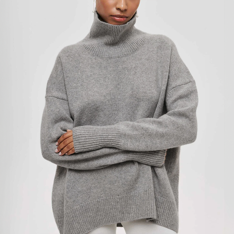 Micheline™ - Chic Sweater with Ribbed Pockets for Women