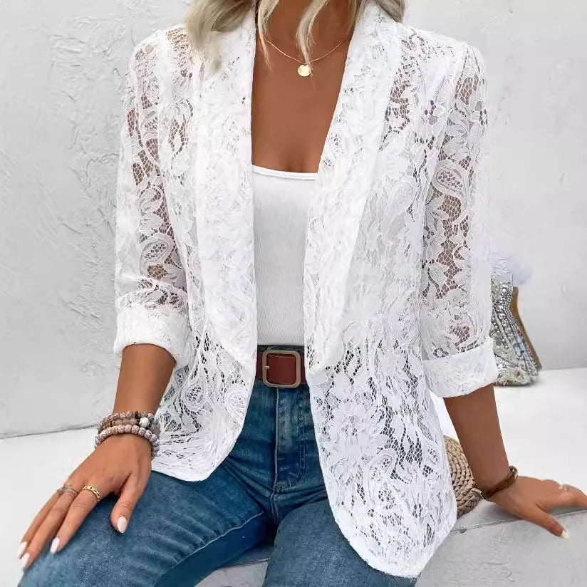 Félicie™ - Lace Elegance Light and Chic Blazer
