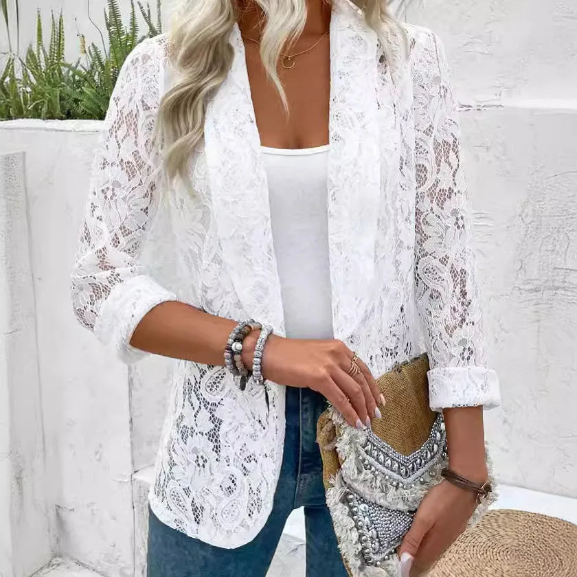 Félicie™ - Lace Elegance Light and Chic Blazer