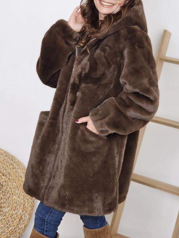Frida™ - Soft and comfortable fur hooded jacket