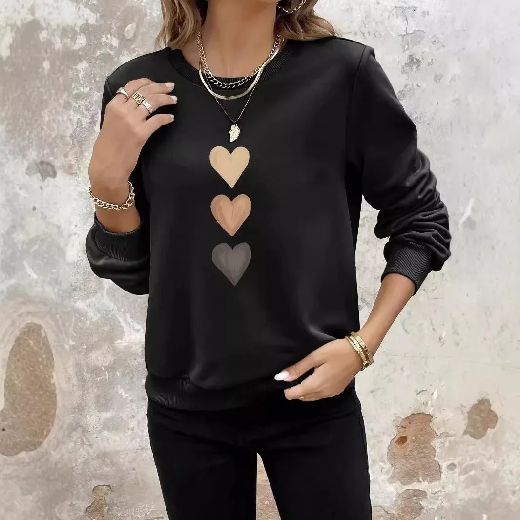 Belle™ - Women's Three Heart Print Sweatshirt