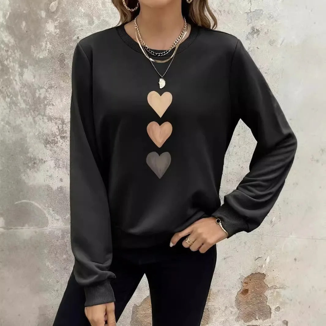 Belle™ - Women's Three Heart Print Sweatshirt