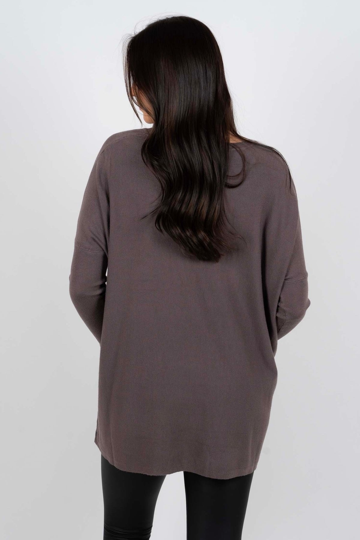 Chanel™ - Women's Long Sleeve Tunic Sweater with Pockets
