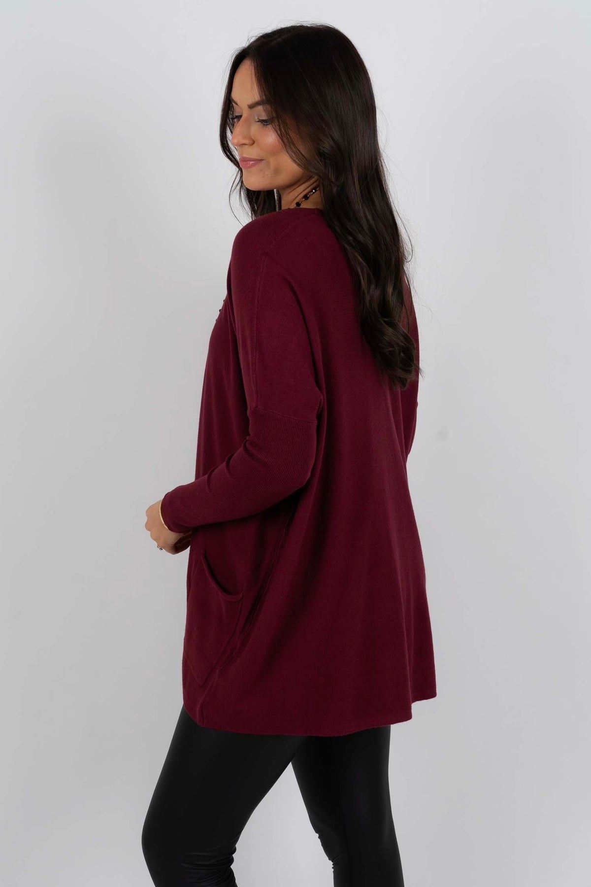 Chanel™ - Women's Long Sleeve Tunic Sweater with Pockets