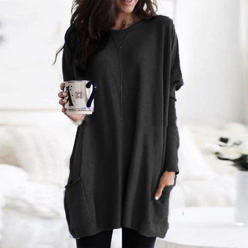 Chanel™ - Women's Long Sleeve Tunic Sweater with Pockets