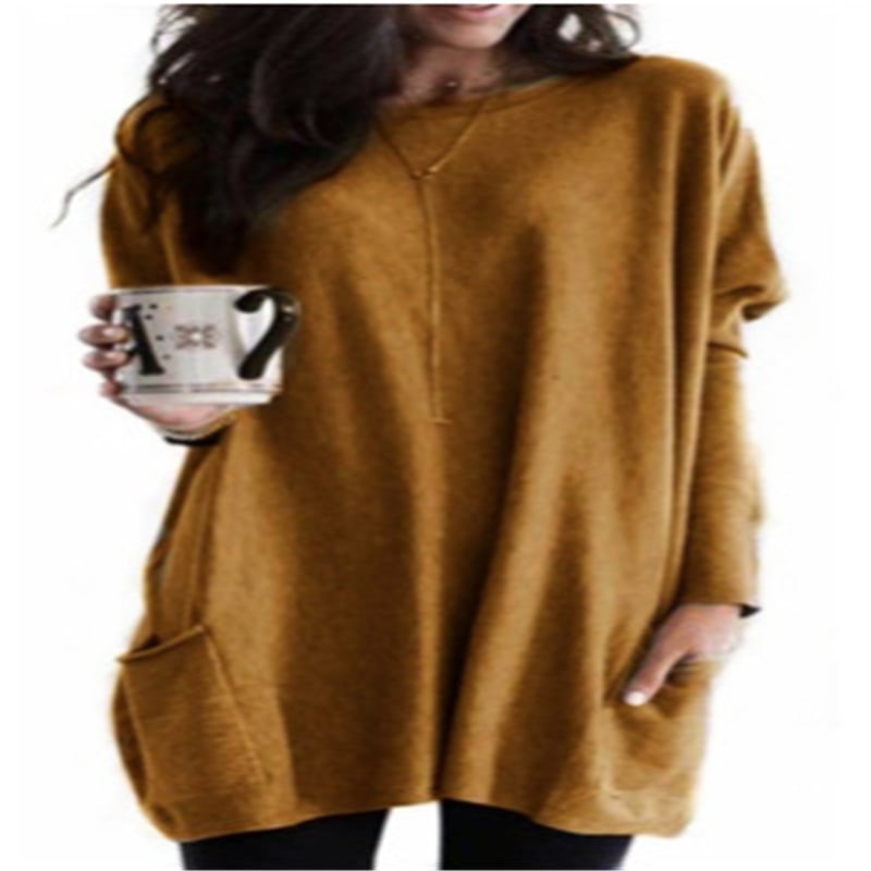 Chanel™ - Women's Long Sleeve Tunic Sweater with Pockets