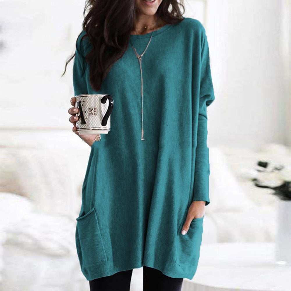 Chanel™ - Women's Long Sleeve Tunic Sweater with Pockets