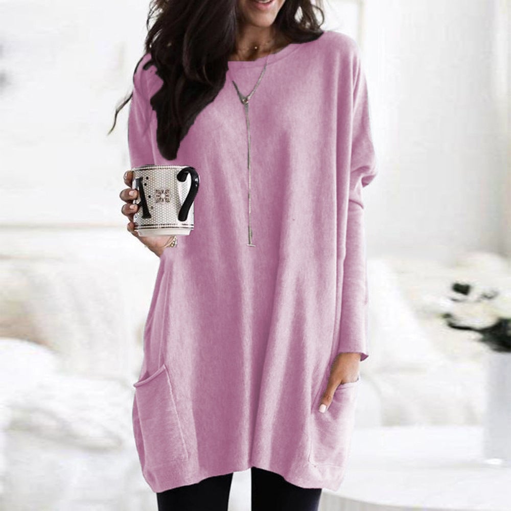 Chanel™ - Women's Long Sleeve Tunic Sweater with Pockets