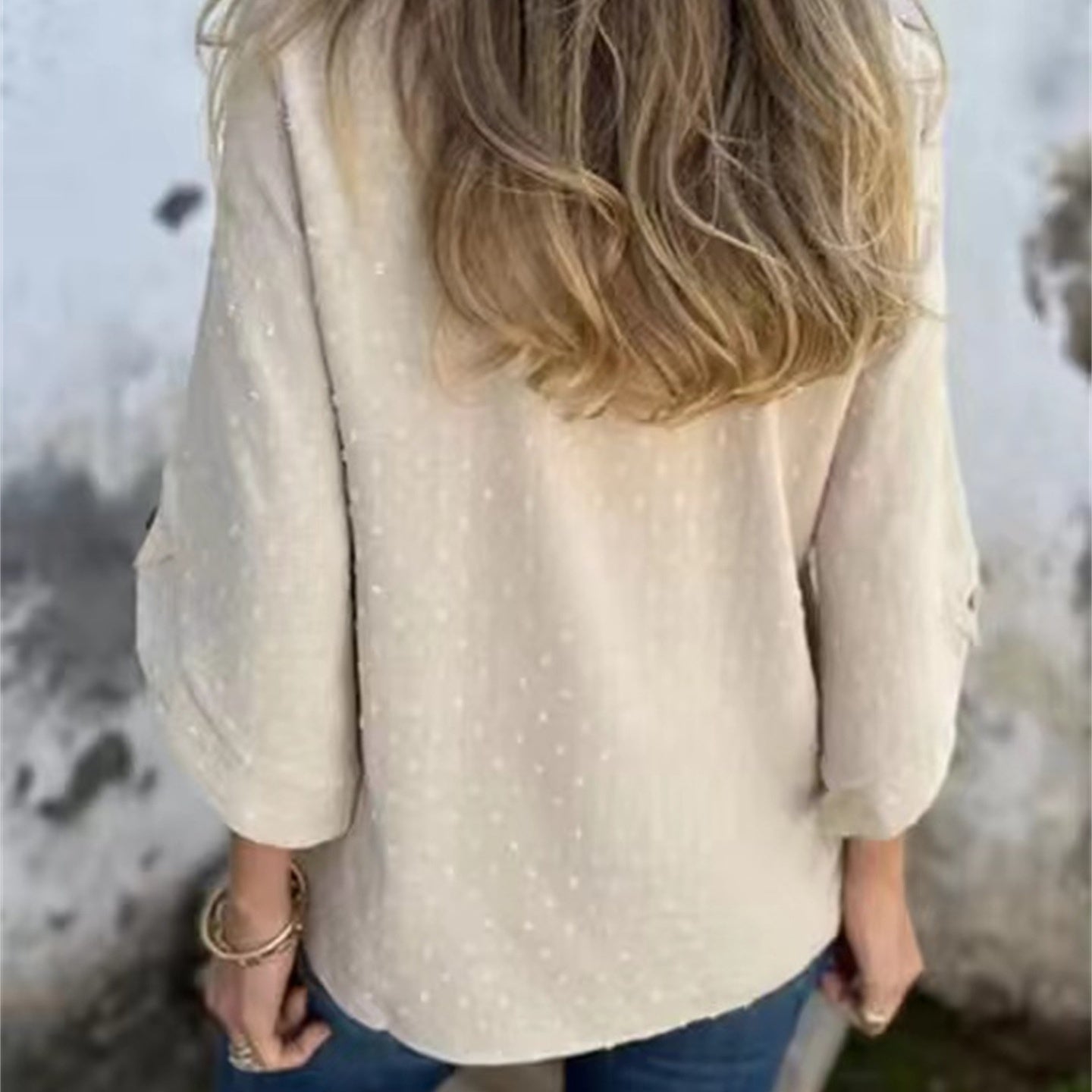 Marinette™ - Women's Casual Jacquard Crew Neck Top